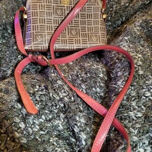 Anne Klein Brown and Pink Crossbody Bag